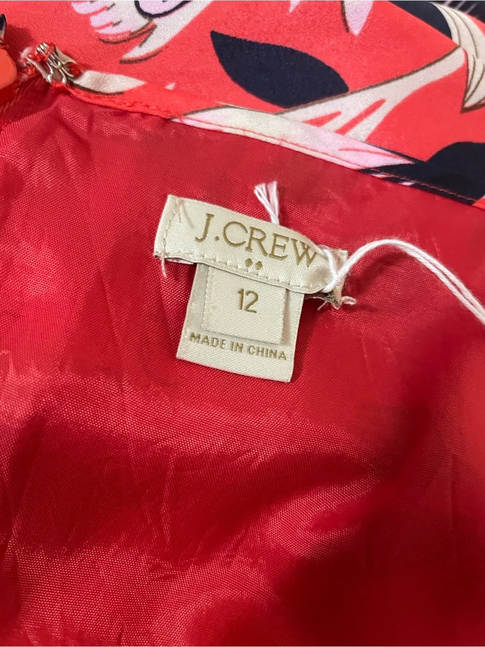 J. Crew Coral and Navy  Floral  Spaghetti-Strap Seaside Cami Sundress